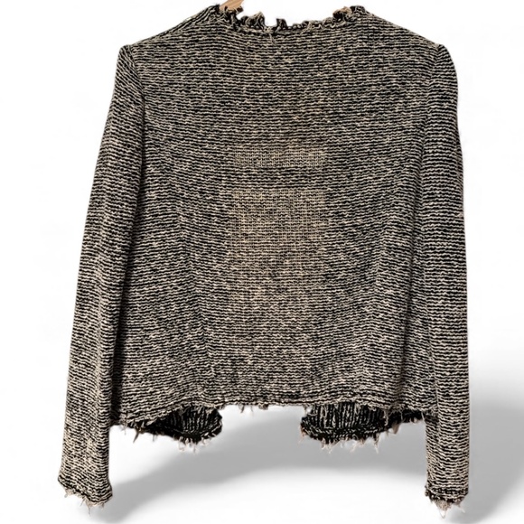 IRO Shivani jacket Black and White Fringe Parisian EU 44 - Picture 2 of 3